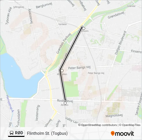 RØD Bus Line Map