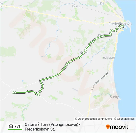 77F bus Linjekort