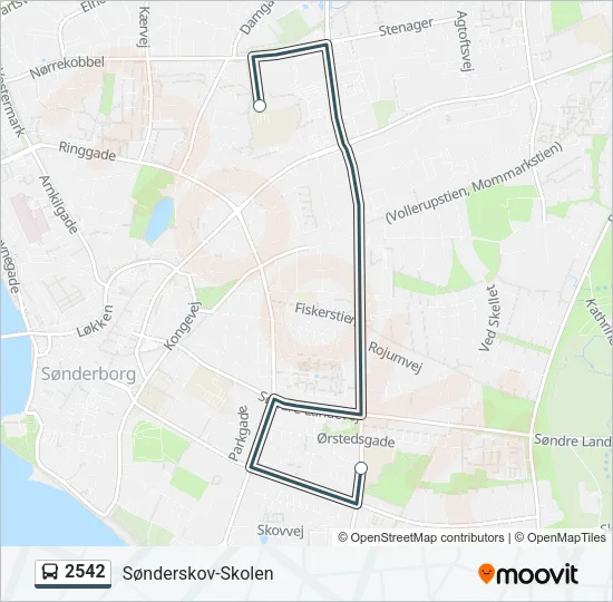 2542 Bus Line Map
