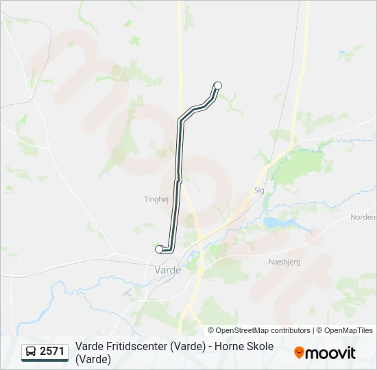 2571 Bus Line Map