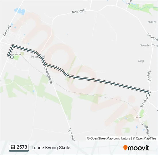 2573 Bus Line Map