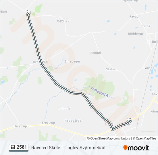 2581 bus Line Map