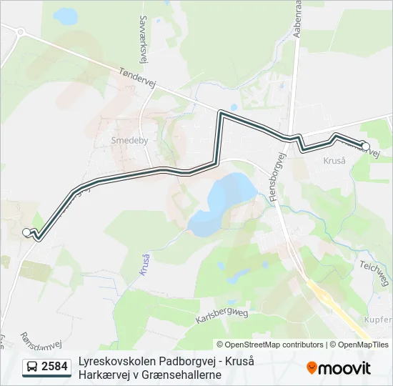 2584 Bus Line Map