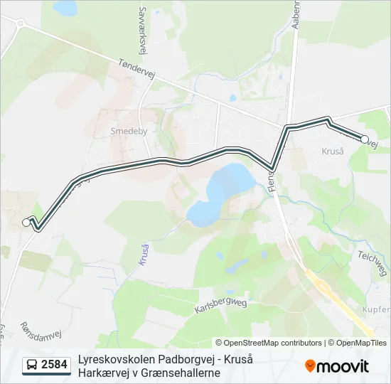 2584 Bus Line Map