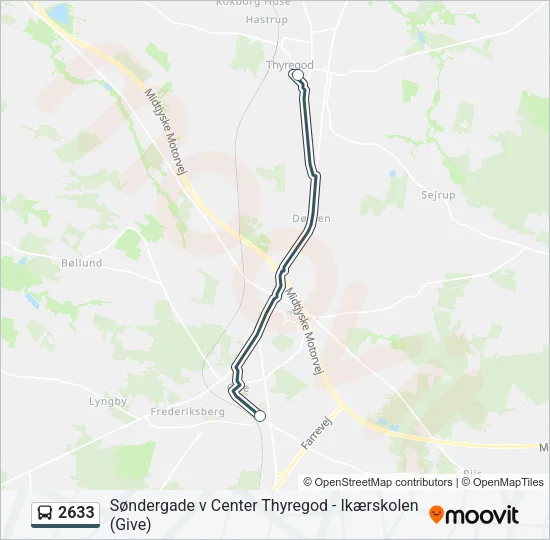 2633 Bus Line Map