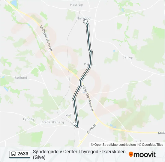 2633 Bus Line Map