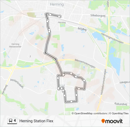 4 bus Linjekort