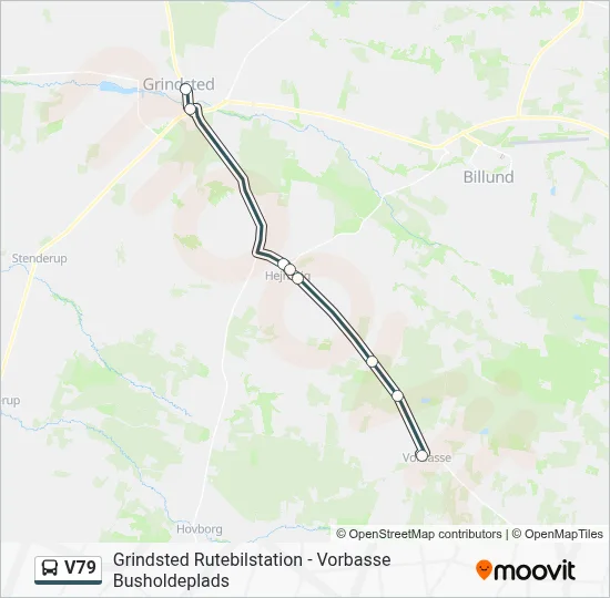 V79 bus Linjekort