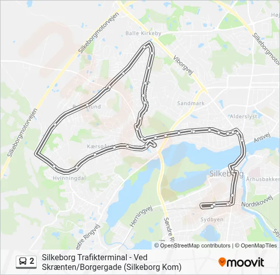 2 bus Linjekort