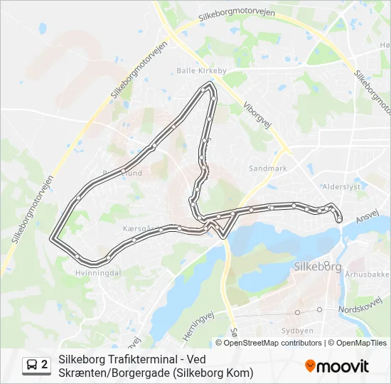 2 bus Linjekort