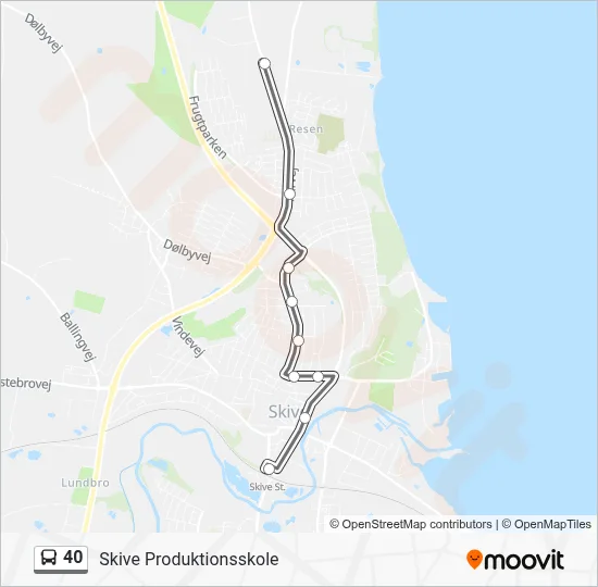 40 bus Linjekort