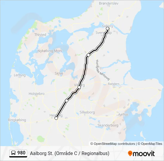 980 Bus Line Map