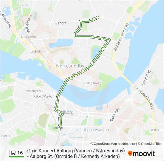 16 bus Linjekort