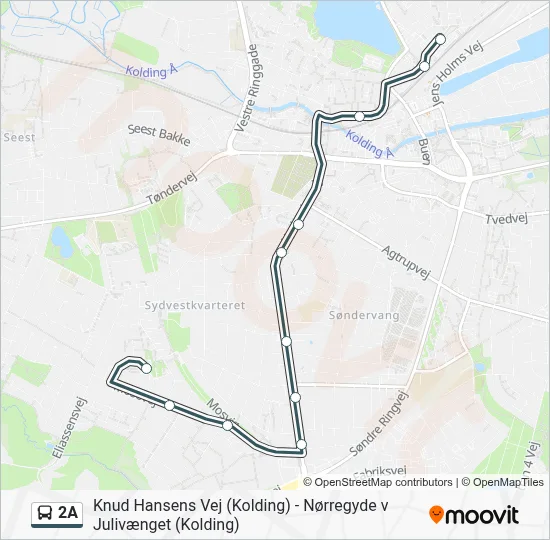 2A bus Linjekort