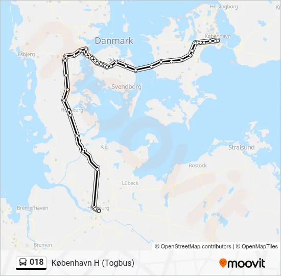 018 bus Linjekort