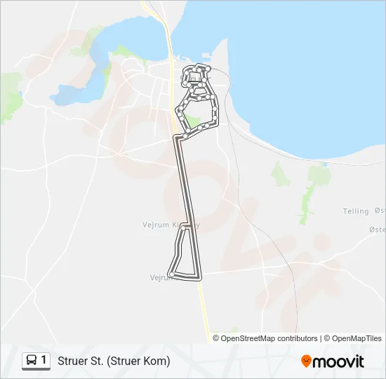 1 Bus Line Map