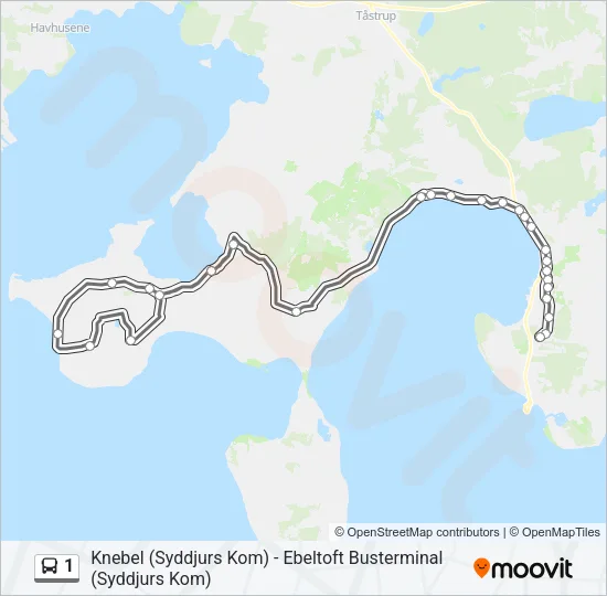1 Bus Line Map