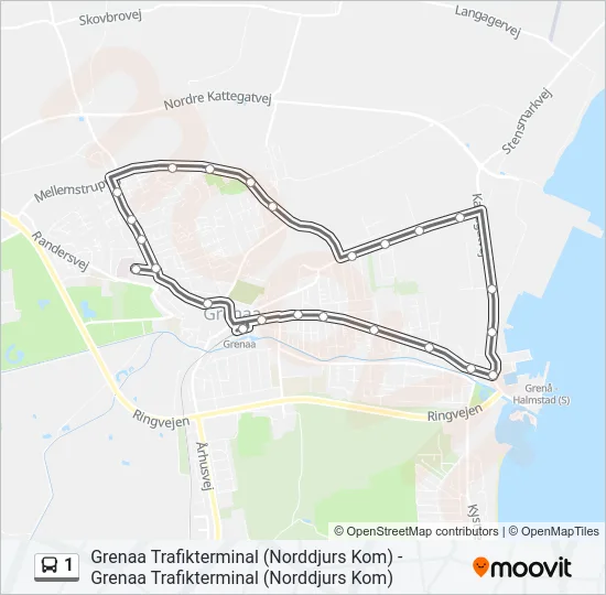 1 Bus Line Map
