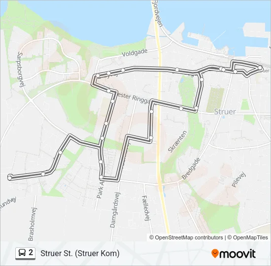 2 Bus Line Map