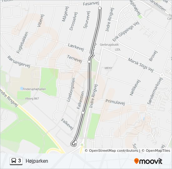 3 bus Line Map