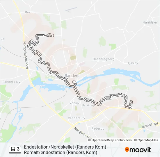 3 Bus Line Map