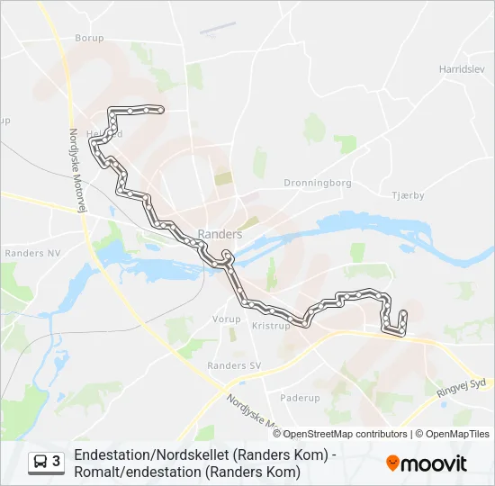 3 Bus Line Map