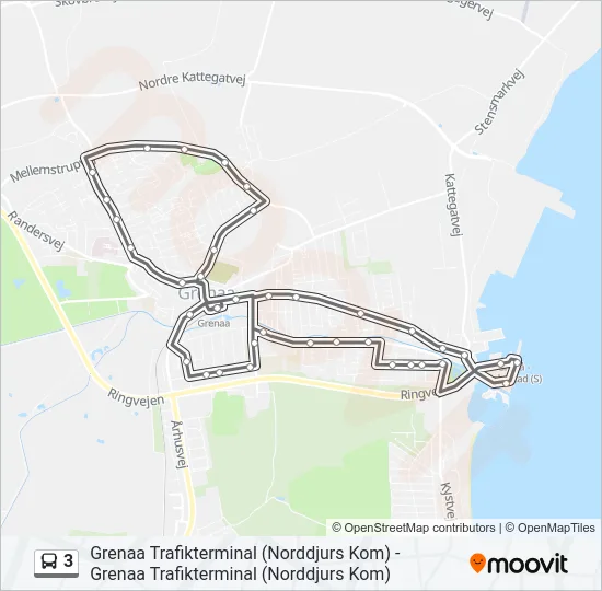 3 Bus Line Map