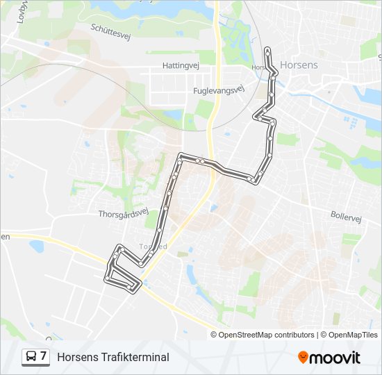 7 bus Line Map