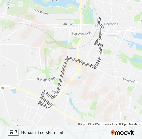 7 Bus Line Map