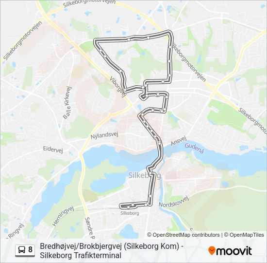 8 Bus Line Map