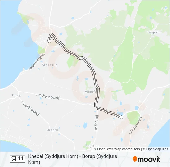 11 Bus Line Map