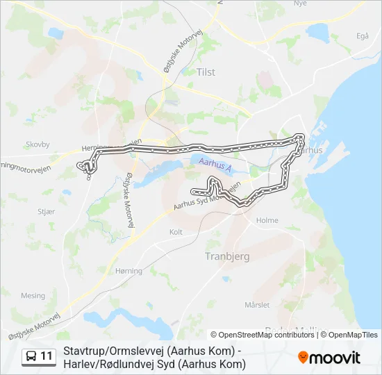 11 Bus Line Map