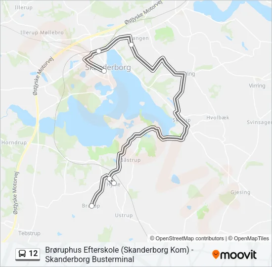 12 Bus Line Map