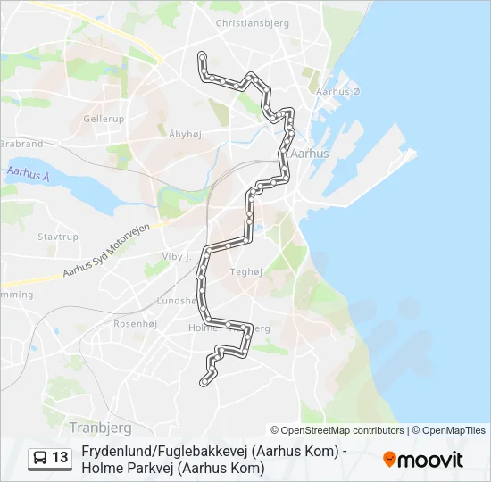 13 Bus Line Map