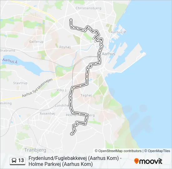 13 Bus Line Map