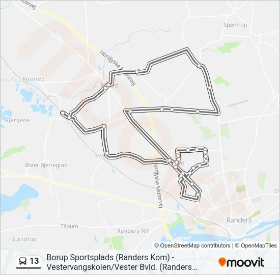 13 Bus Line Map