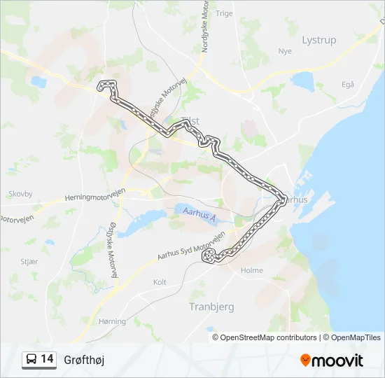 14 Bus Line Map