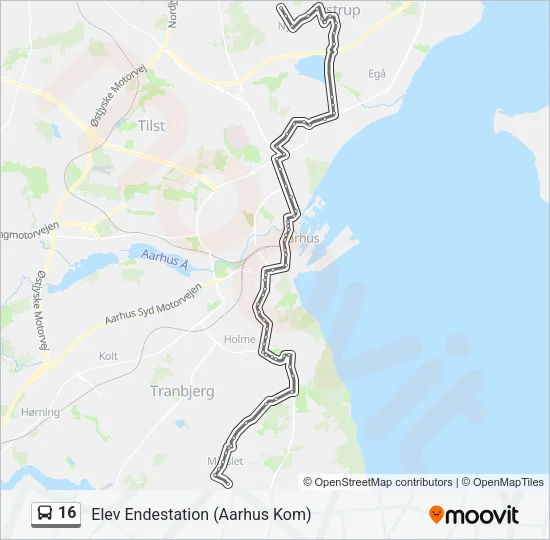 16 Bus Line Map