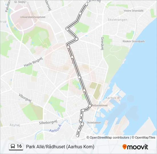 16 Bus Line Map