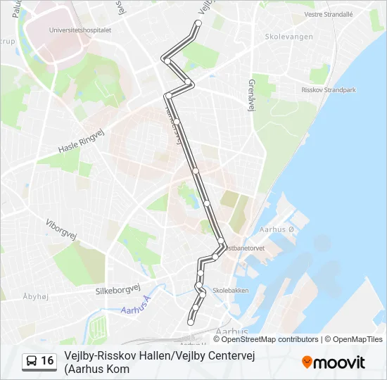 16 Bus Line Map