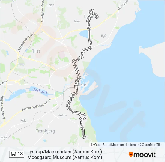 18 Bus Line Map