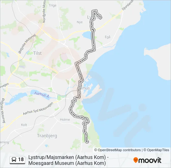 18 Bus Line Map