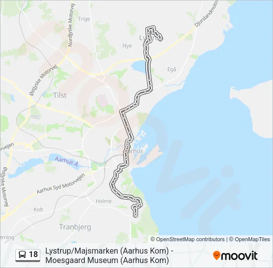 18 Bus Line Map