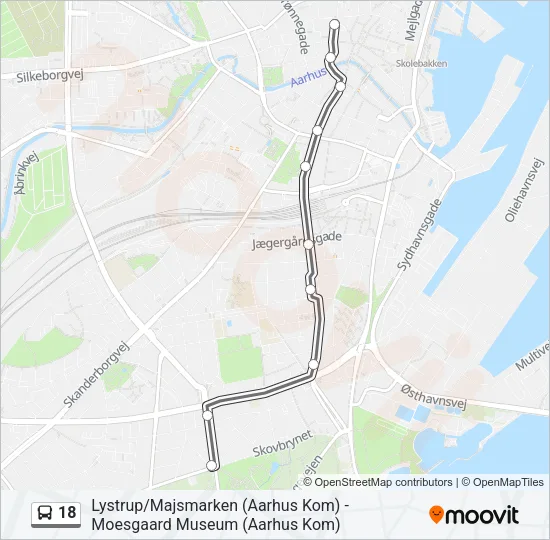 18 Bus Line Map
