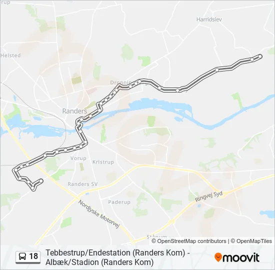 18 Bus Line Map