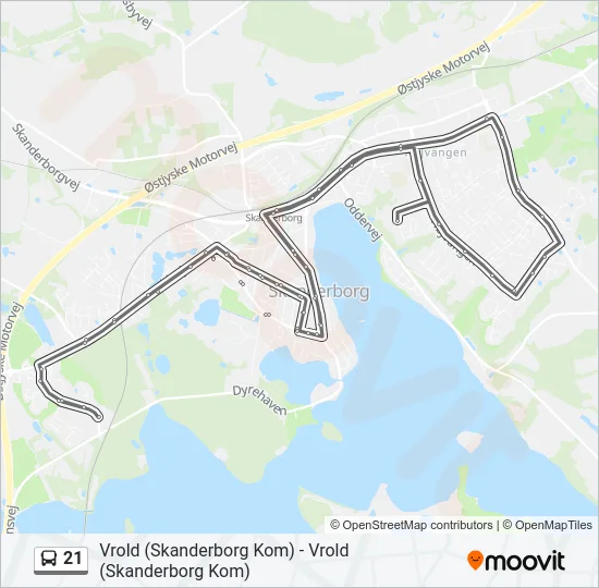 21 Bus Line Map