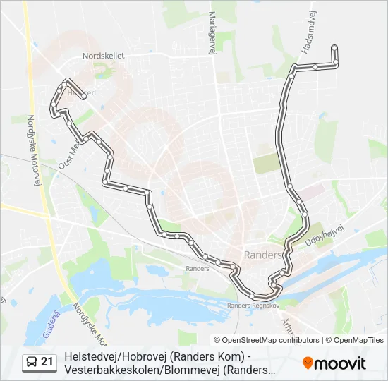 21 Bus Line Map