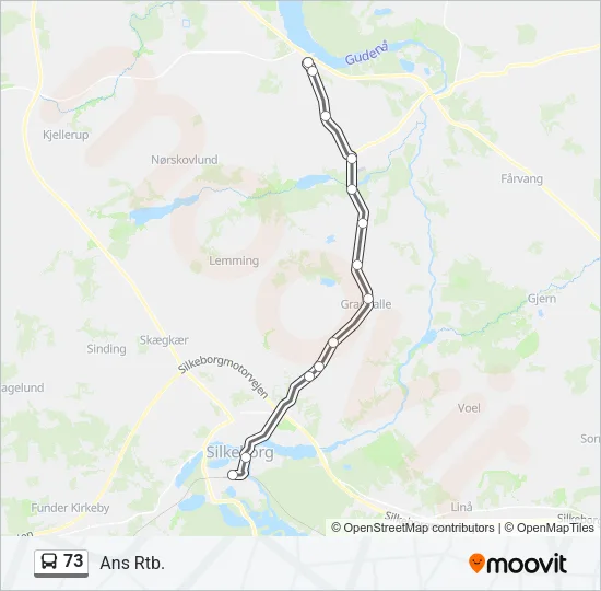 73 Bus Line Map