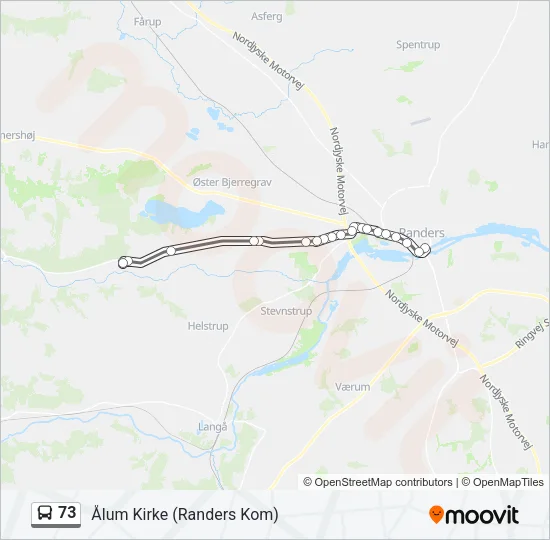 73 Bus Line Map