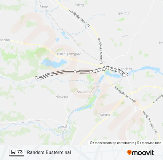 73 Bus Line Map